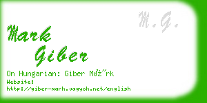mark giber business card